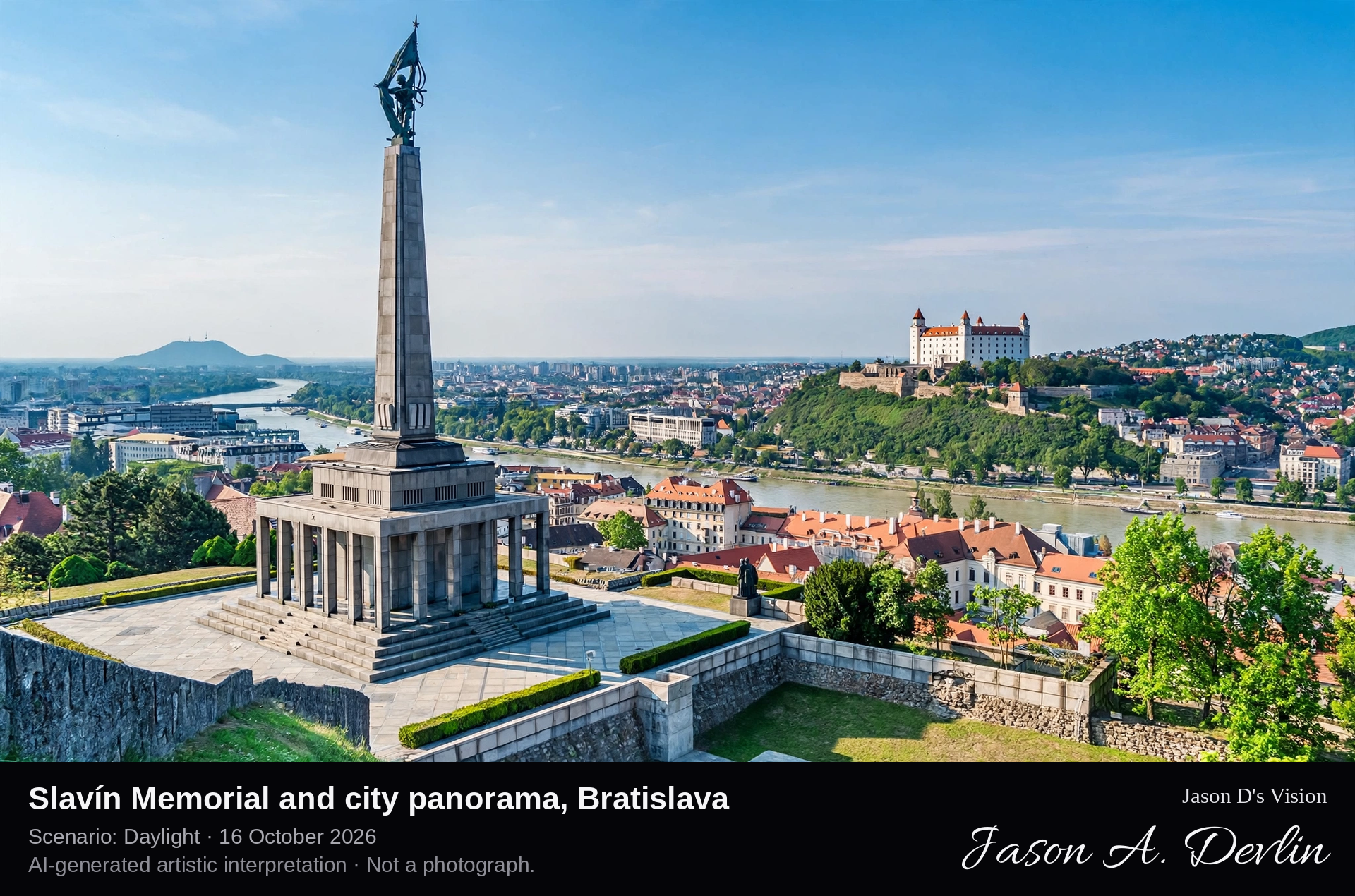 Slavín Memorial and city panorama, Bratislava