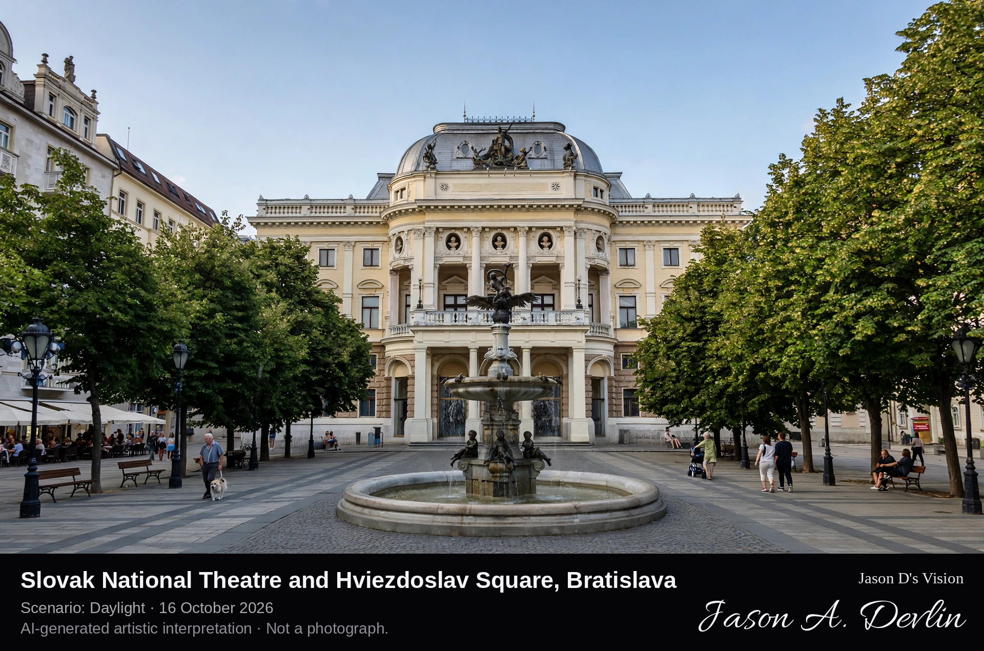 Slovak National Theatre and Hviezdoslav Square, Bratislava