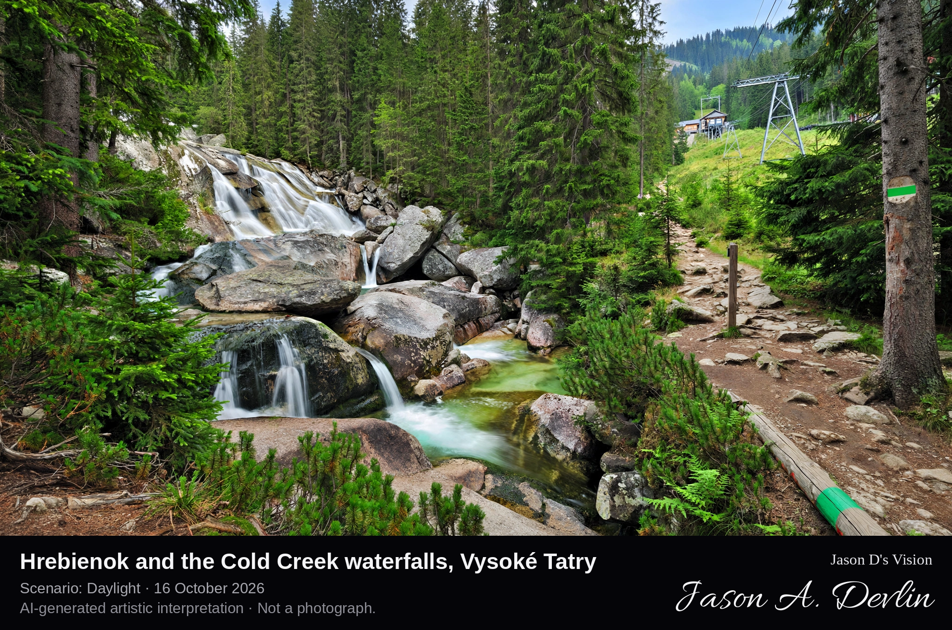 Hrebienok and the Cold Creek waterfalls, Vysoké Tatry