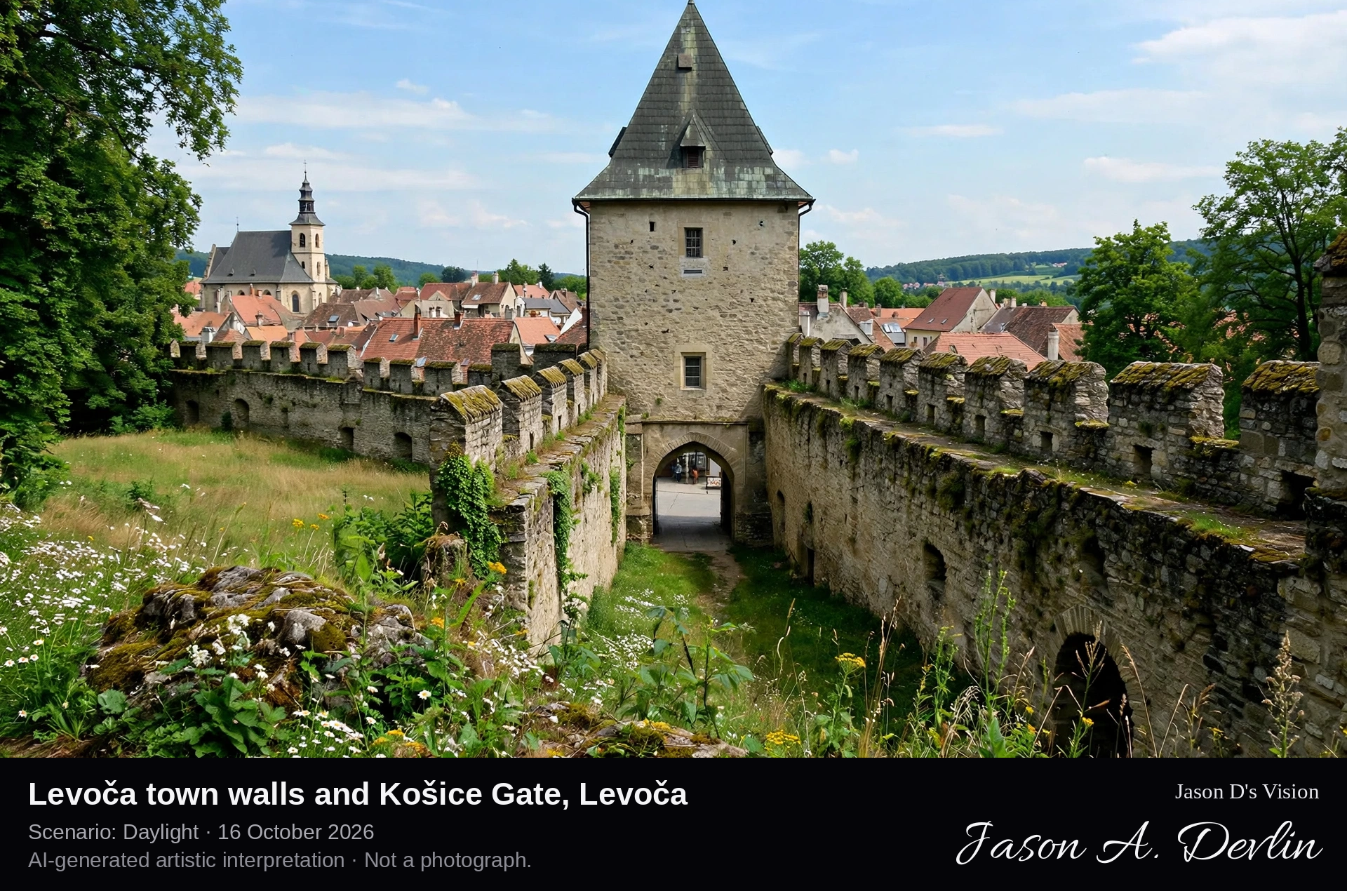 Levoča town walls and Košice Gate, Levoča