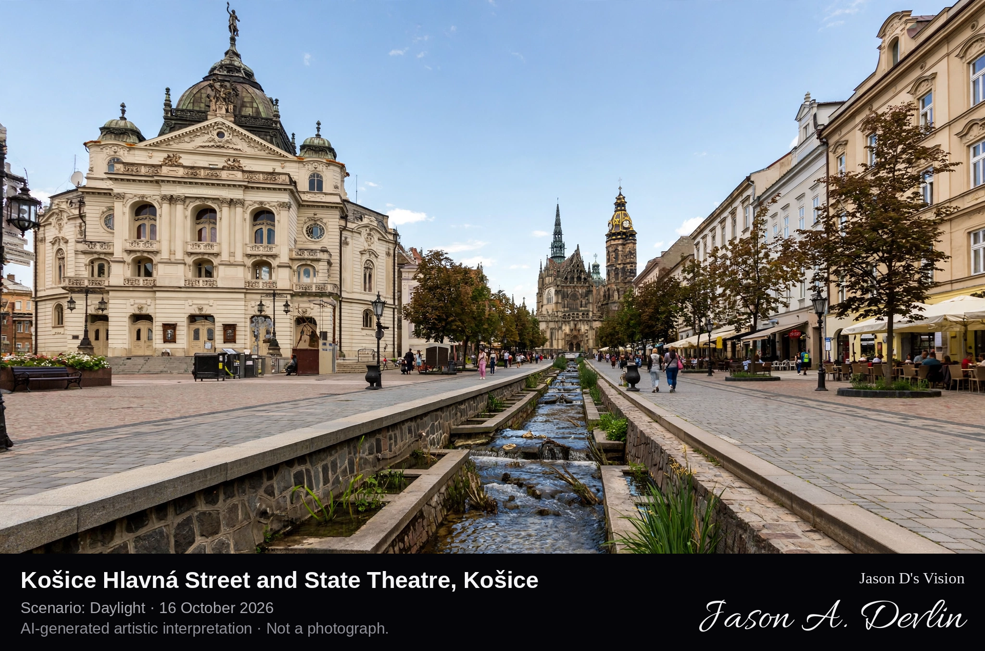 Košice Hlavná Street and State Theatre, Košice
